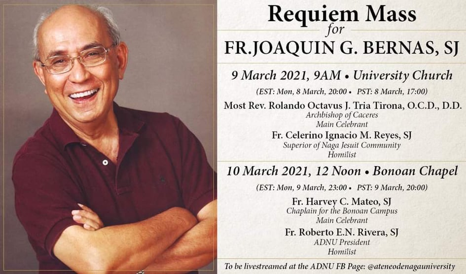 Requiem Mass for Fr. Joaquin G. Bernas, S.J.